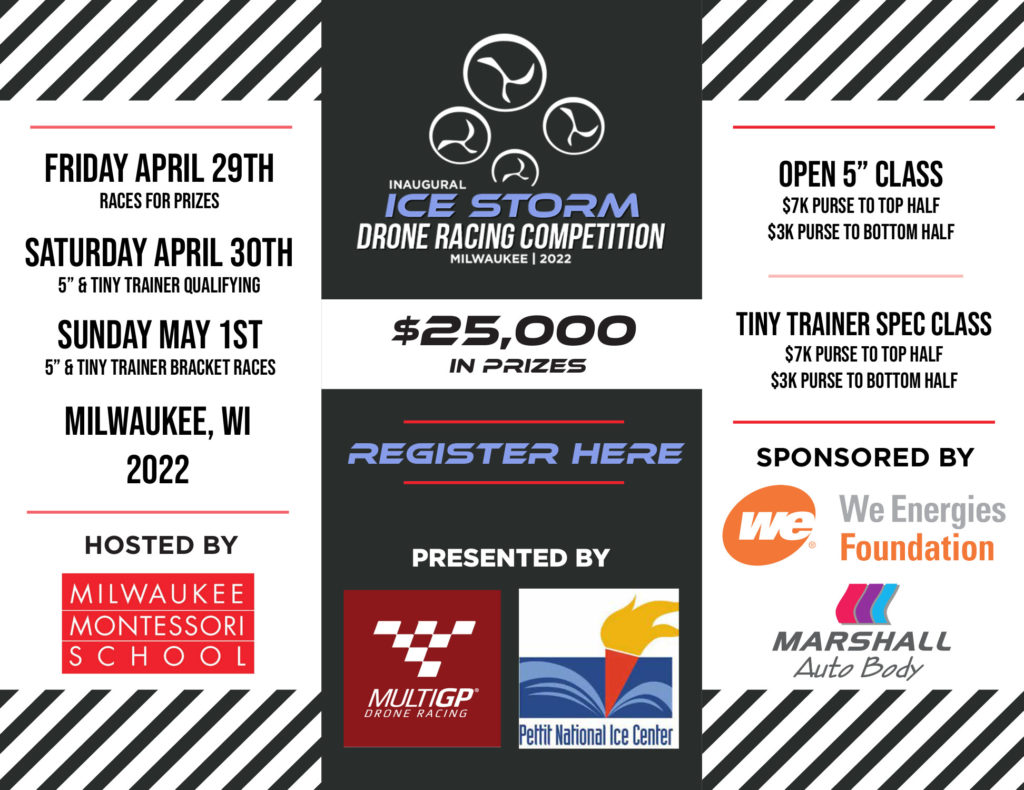 2022 Ice Storm Drone Racing in Milwaukee Wisconsin!
